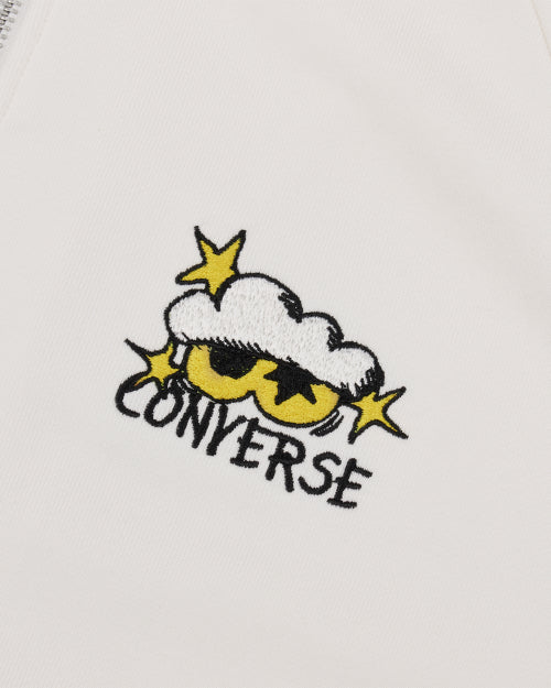 Converse x ZO&FRIENDS - Oversized Zip-Up Sweatshirt Egret