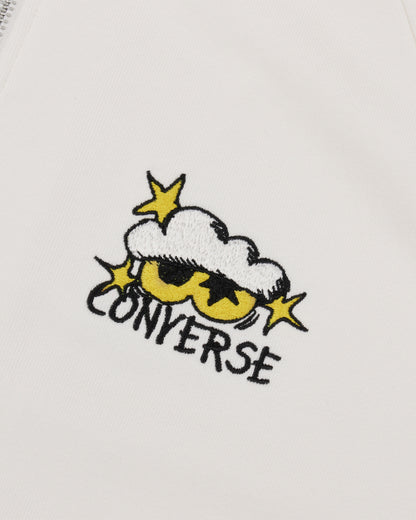 Converse x ZO&FRIENDS - Oversized Zip-Up Sweatshirt Egret